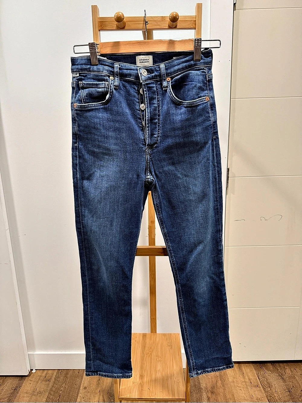 Citizens of Humanity Jolene High Rise Straight Crop Jeans Skinny Jeans Blue